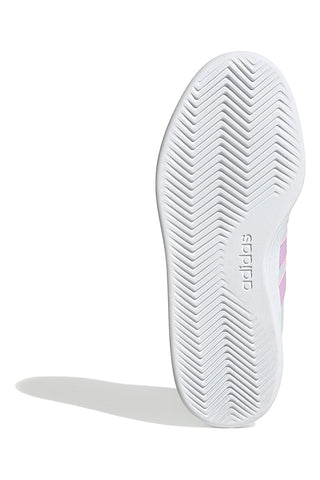 Pastellblaue Sneaker mit lila Details Adidas Breaknet 3 J
