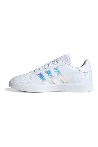 Adidas Grand Court Base 2.0 Sneaker in Weiß mit schillernden Details