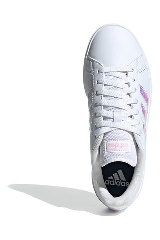 Adidas Grand Court Base 2.0 Sneaker in Weiß mit schillernden Details