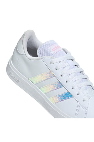 Adidas Grand Court Base 2.0 Sneaker in Weiß mit schillernden Details