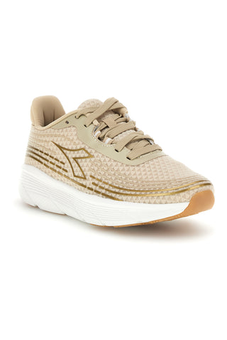 Sneakers beige in tessuto con dettagli dorati Diadora Piper Stripe Wn