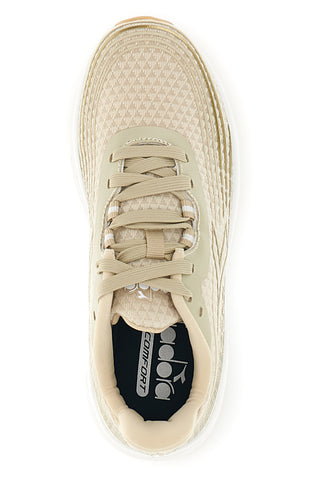 Sneakers beige in tessuto con dettagli dorati Diadora Piper Stripe Wn