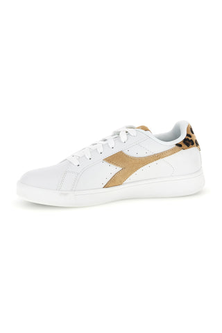 Weiße Sneaker mit Animal-Print-Einsatz: Diadora Wing Animalier WN