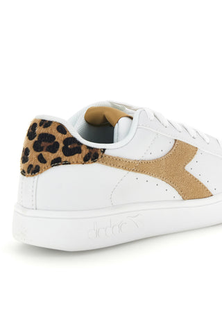 Weiße Sneaker mit Animal-Print-Einsatz: Diadora Wing Animalier WN