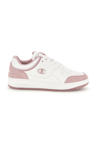 Weiße Sneaker mit Details in Altrosa Champion RD18 Low S