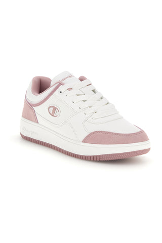 Weiße Sneaker mit Details in Altrosa Champion RD18 Low S