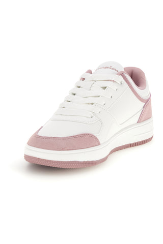 Weiße Sneaker mit Details in Altrosa Champion RD18 Low S