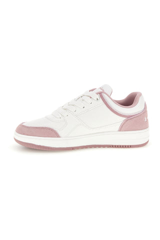Weiße Sneaker mit Details in Altrosa Champion RD18 Low S