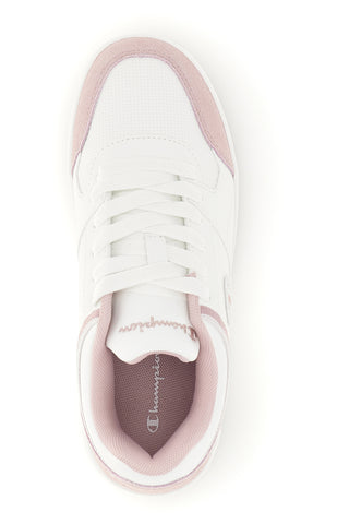Weiße Sneaker mit Details in Altrosa Champion RD18 Low S