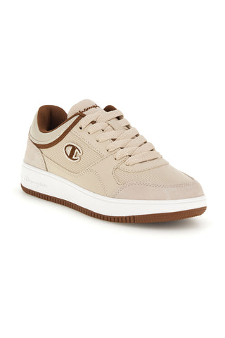 Beigefarbene Sneaker mit braunen Details Champion RD18 Low S