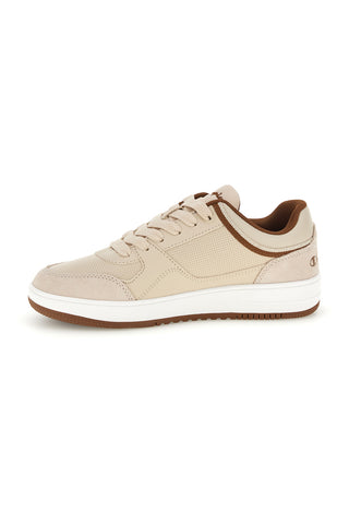 Beigefarbene Sneaker mit braunen Details Champion RD18 Low S
