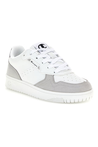 Weiße Sneaker mit grauen Einsätzen und Zebra-Muster Champion RS25 Exotic