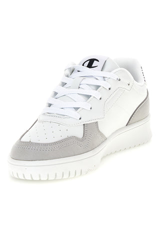 Weiße Sneaker mit grauen Einsätzen und Zebra-Muster Champion RS25 Exotic
