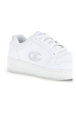 Weiße Platform-Sneaker mit Glitzer Champion RD18 Platform Glitter G Gs
