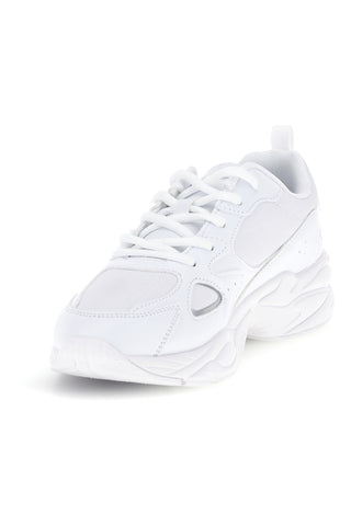 Sneakers Bianche con Logo in Tono Champion Countless Pu G GS