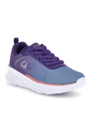 Sneakers azzurre e viola con suola ammortizzata Champion HRO J B GS Low Cut Shoe