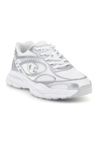 Sneakers Bianche con Dettagli Argento Champion RT25 U GS