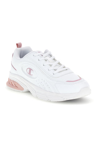Sneakers bianche con dettagli rosa Champion Eagle Run U Gs