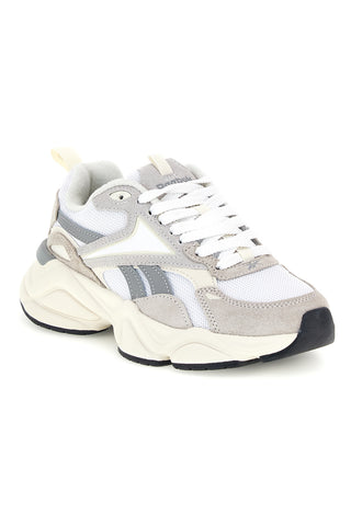 Sneakers bianche e grigie con suola chunky Reebok CHARGE RUN