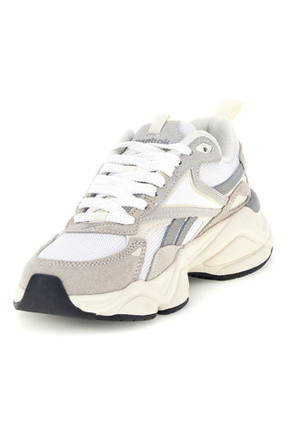 Sneakers bianche e grigie con suola chunky Reebok CHARGE RUN