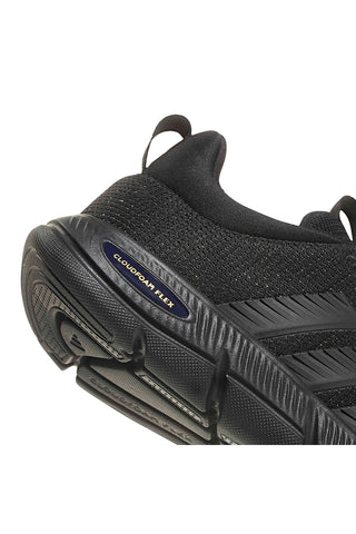 Scarpe da camminata nere in mesh con Cloudfoam Arch Rise e pianta larga Adidas Cloudfoam Flex Elastic Lace