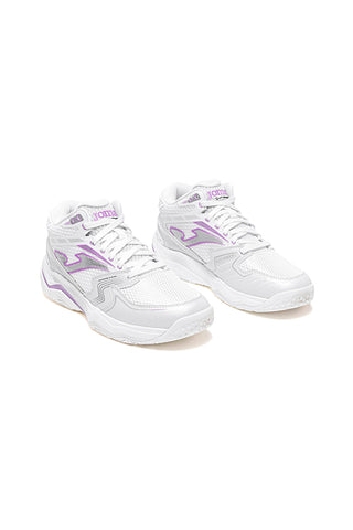 Weiße Volleyballschuhe mit lila Details von Joma VDYNMLW2602