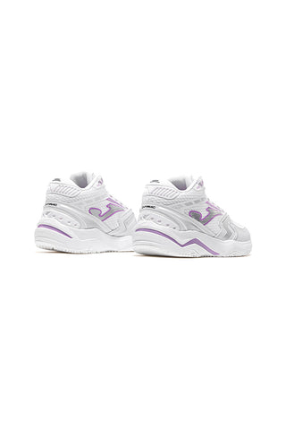 Weiße Volleyballschuhe mit lila Details von Joma VDYNMLW2602