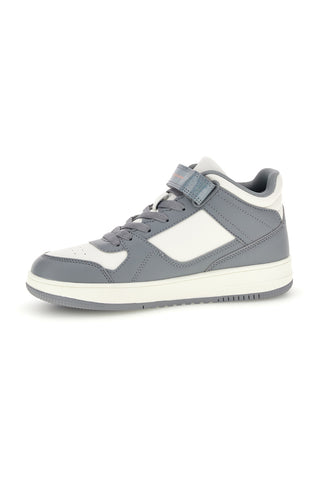 Graue und weiße High-Top-Sneaker mit Klettverschluss Champion RD18 Mid G GS