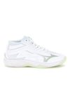 Scarpe da pallavolo bianche a collo alto con tomaia in mesh Mizuno Lightning Select Mid