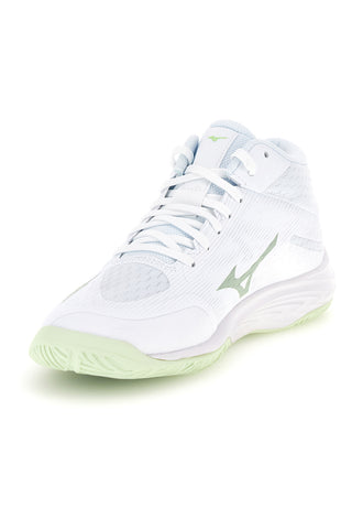 Scarpe da pallavolo bianche a collo alto con tomaia in mesh Mizuno Lightning Select Mid