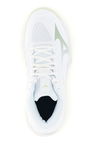 Scarpe da pallavolo bianche a collo alto con tomaia in mesh Mizuno Lightning Select Mid