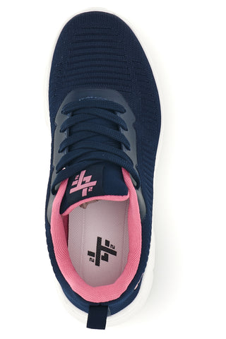 Sneakers blu con dettagli rosa 2t2l BK26WTZ11