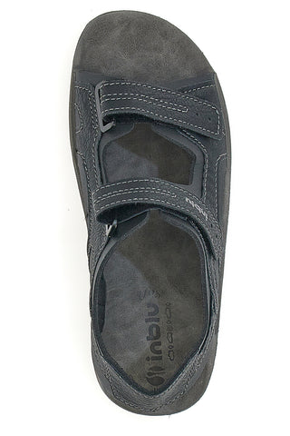 Sandali Neri Con Strappi in Velcro Inblu 28 RY