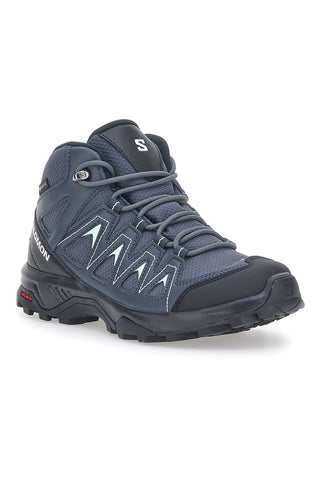 X Braze Mid GTX Blaue Trekkingschuhe