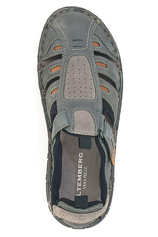 Halboffene Air Force Graue Sandalen mit Lederinnensohle Altemberg 2401