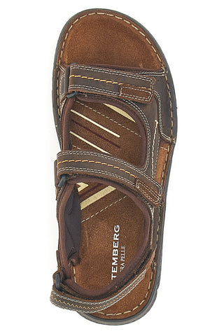Braune Sandalen mit Klettverschluss Altemberg 2406