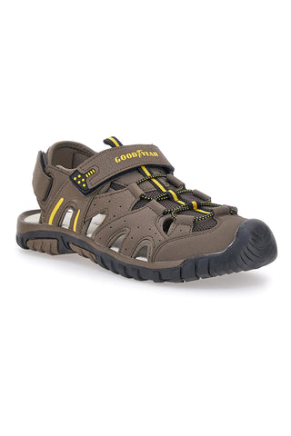 Braune Sandalen mit halbgeschlossener Spitze Goodyear 41037