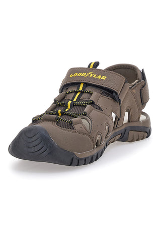 Braune Sandalen mit halbgeschlossener Spitze Goodyear 41037