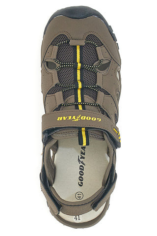 Braune Sandalen mit halbgeschlossener Spitze Goodyear 41037