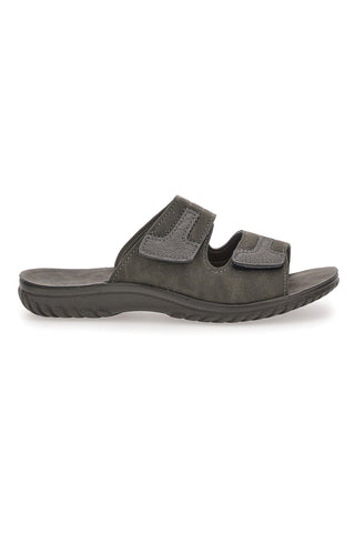 Ciabatte Grigio Con Strappi in Velcro Inblu 106 Fn