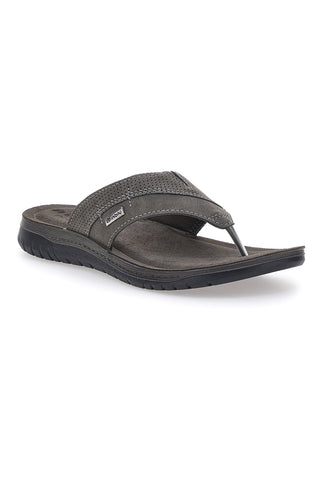 Ciabatte Grigie Infradito Con Sottopiede In Vera Pelle Inblu 14 ID