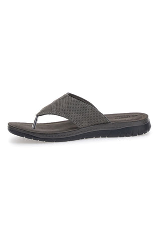 Ciabatte Grigie Infradito Con Sottopiede In Vera Pelle Inblu 14 ID