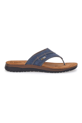 Flip-Flop-Jeans-Hausschuhe mit Lederinnensohle Inblu 14 ID