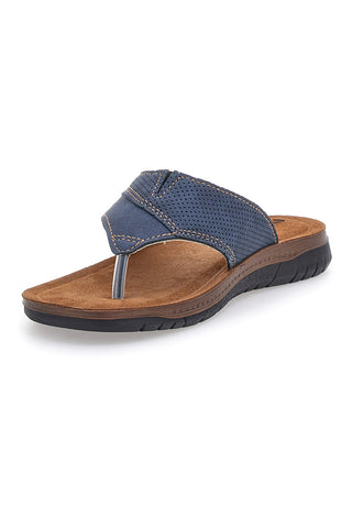 Ciabatte Jeans Infradito Con Sottopiede In Pelle Inblu 14 ID
