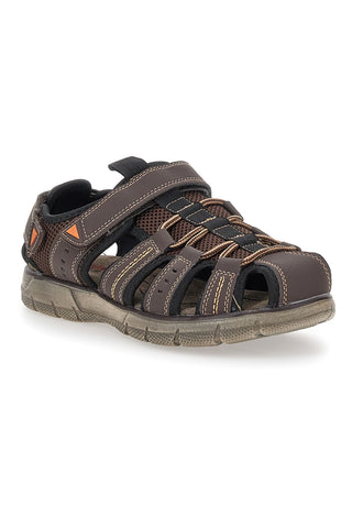 Sandali Fisherman Marroni Con Strappo Canguro 1013