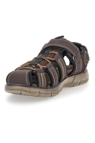 Sandali Fisherman Marroni Con Strappo Canguro 1013