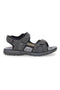 Graue Sandalen mit Klettverschluss Canguro 1015