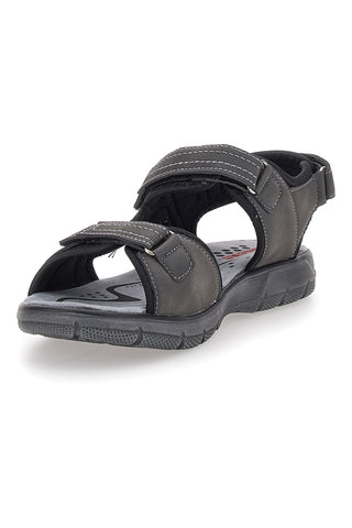 Graue Sandalen mit Klettverschluss Canguro 1015
