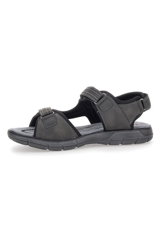 Graue Sandalen mit Klettverschluss Canguro 1015