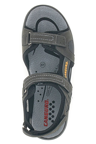 Graue Sandalen mit Klettverschluss Canguro 1015